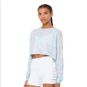 Alo Yoga Tie Dye Cropped Long Sleeve